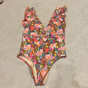 Summersalt swimsuit. Rifle Paper Collab